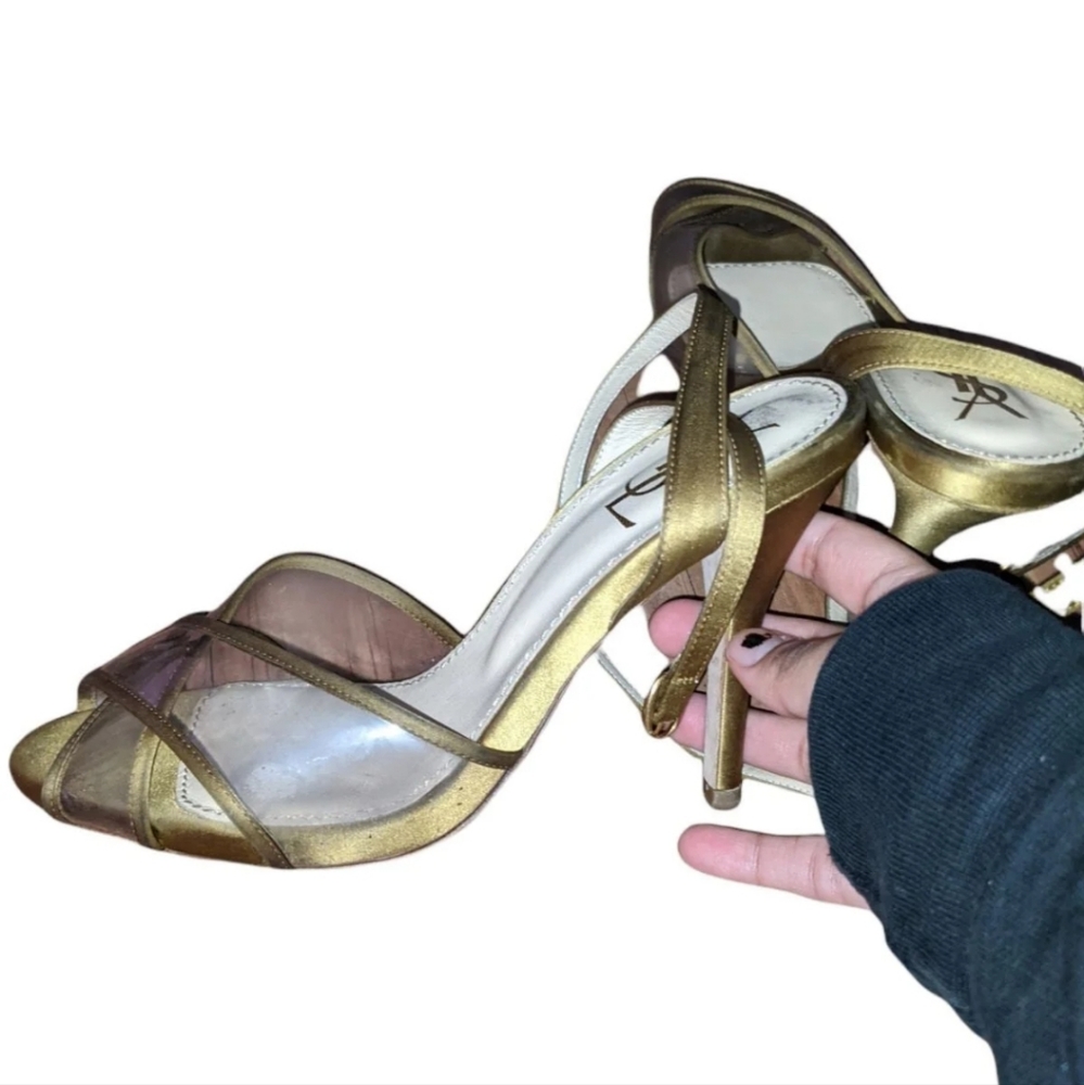 YSL CLEAR SANDALS SUMMER SPRING FALL